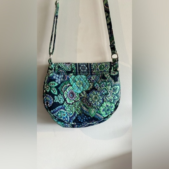 Vera Bradley Blue Rhapsody Saddle Quilted Shoulder Crossbody Bag - Picture 5 of 6